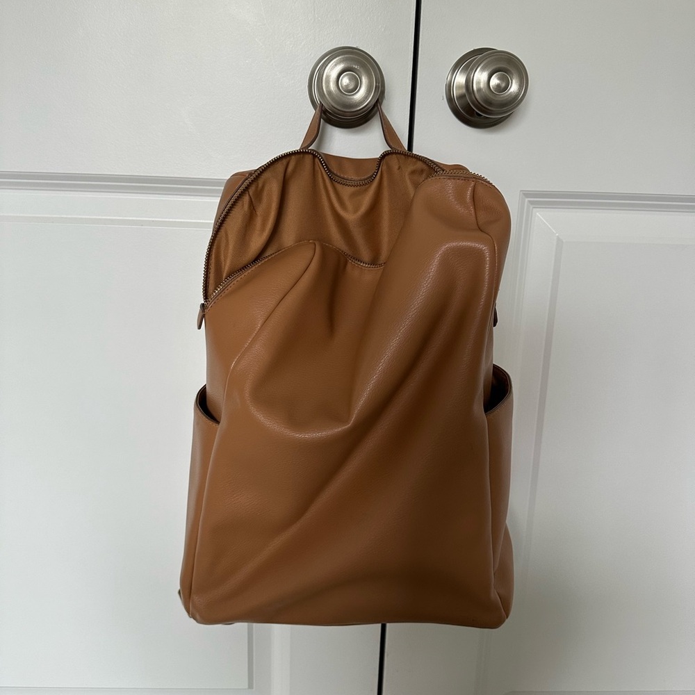 Tan Faux Leather Backpack Target
